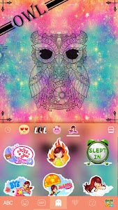 Owl Kika Emoji Keyboard Theme APK
