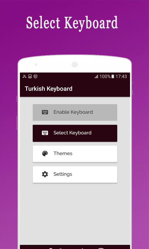Android application Turkish Keyboard screenshort