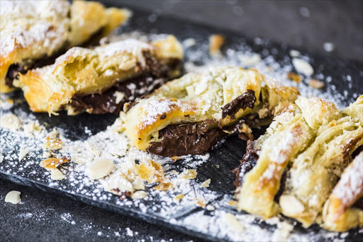 Sinfully good chocolate braid This indulgent dessert features a whole slab of chocolate encased in buttery puff pastry. A bit of pasty 'origami' is needed to make it, but don't stress it's much easier than it looks.