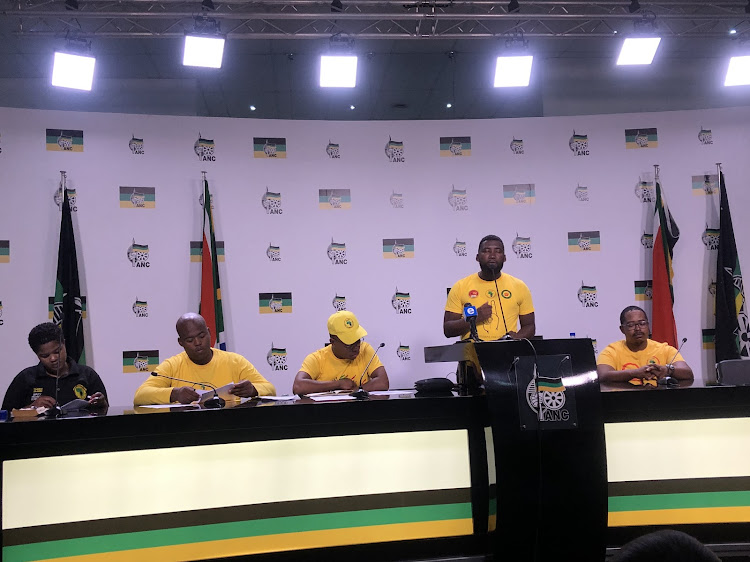 Sasco president Bamanye Matiwane outlines the plans and objectives of the newly-elected national executive committee at a press briefing on Wednesday.