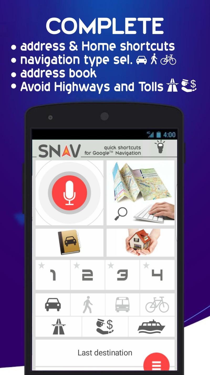 Android application SNAV navigator free screenshort