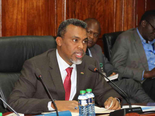 Noordin Haji during his vetting by the National Assembly Justice and Legal Affairs Committee, for the position of Director of Public Prosecution, March 26, 2018. /PARLIAMENT MEDIA