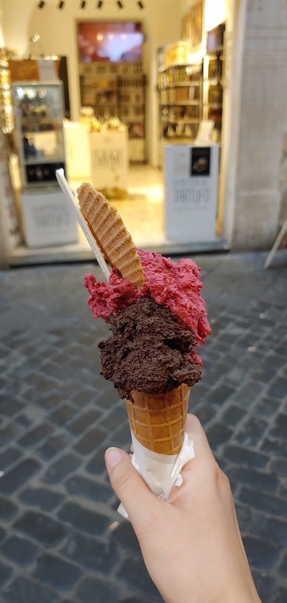 Dark chocolate and wild berry with a wafer!