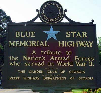 A tribute to the Nation´s Armed Forces who served in World War II. SPONSORED BY THE GARDEN CLUB OF GEORGIA IN COOPERATION WITH STATE HIGHWAY DEPARTMENT OF GEORGIA Plaque courtesy Lat34North.com....