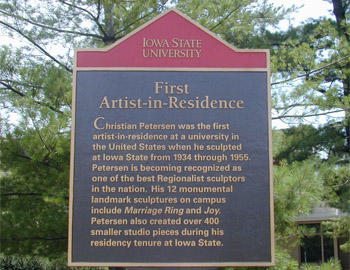 Christian Petersen was the first artist-in-residence at a university in the United States when he sculpted at Iowa State from 1934 through 1955. Petersen is becoming recognized as one of the best...
