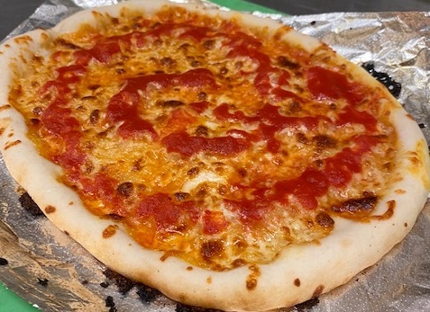 gluten-free pizza on house made gf dough (flour sourced from Italy)
