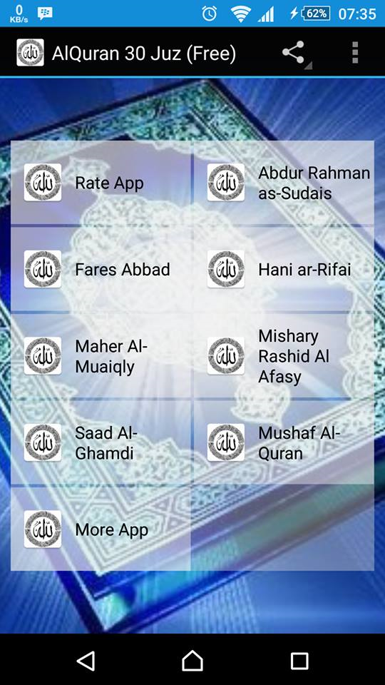 Android application AlQuran 30 Juz (Free) screenshort