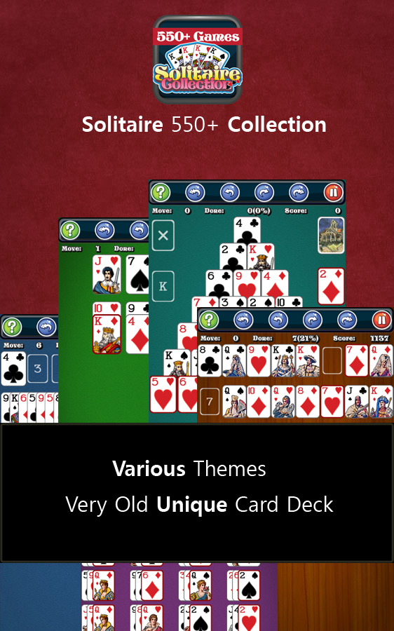 Android application 550+ Card Games Solitaire Pack screenshort