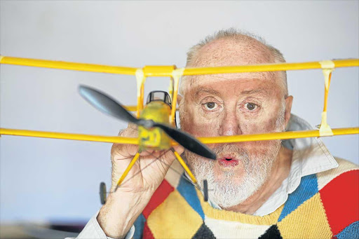 STILL FLYING HIGH: Playwright and actor Nicholas Ellenbogen pilots his Tiger Moth during a rehearsal of ‘Raiders of Buffalo River’ which he wrote especially for the Umtiza Arts Festival. The offbeat show can be seen at the Guild Theatre on Saturday and Sunday at noon Picture: STEPHANIE LLOYD