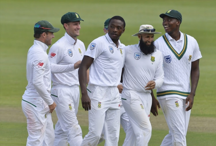 Kagiso Rabada of South Africa celebrate during day 1 of the 2nd Sunfoil Test match between South Africa and Australia at St George’s Park on March 09, 2018 in Port Elizabeth.