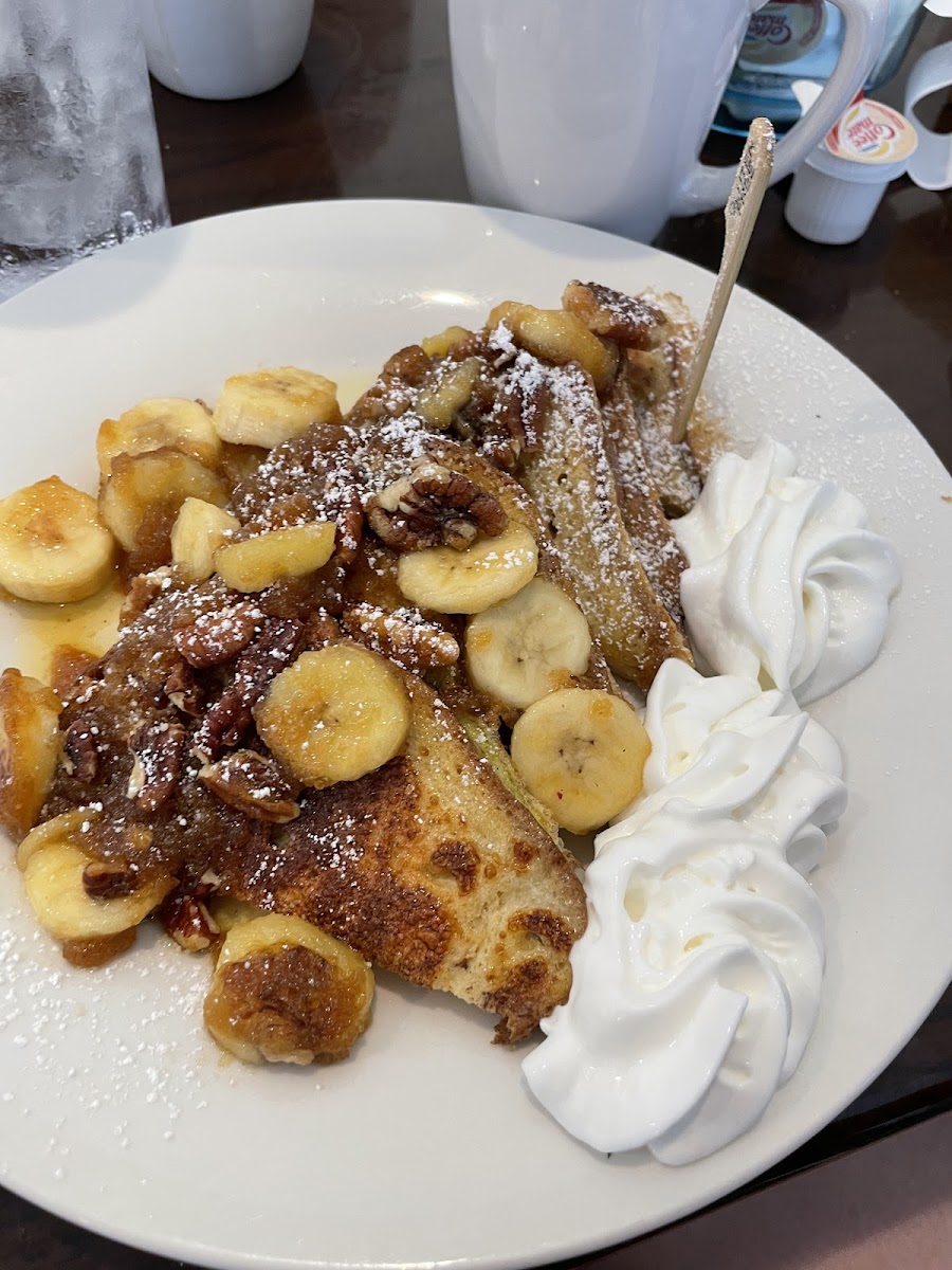 GF bananas foster french toast