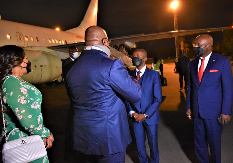 Felix Antoine Tshisekedi, President of the Democratic Republic of Congo (DRC) arriving in Kenya on Thursday, April 7 2022.