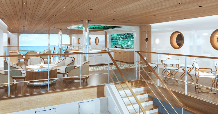 Guest areas throughout the yacht will be designed to offer the finest luxury using sustainable materials.