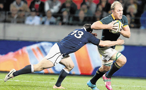 BLOND AMBITION: Schalk Burger will fly in from Japan as a potential replacement for flank Francois Louw, who sustained a pinched nerve in his neck and is likely to be out of commission for two months