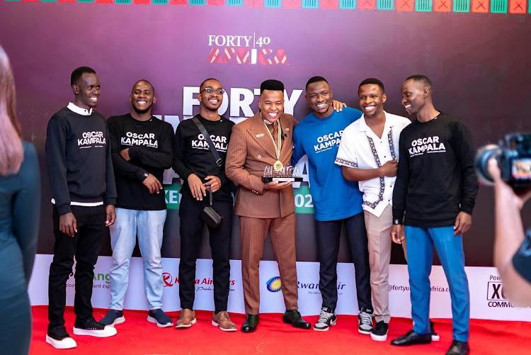 Oscar Kampala and his team in Nairobi after winning big At Forty Under 40 Africa Awards on March 30, 2024