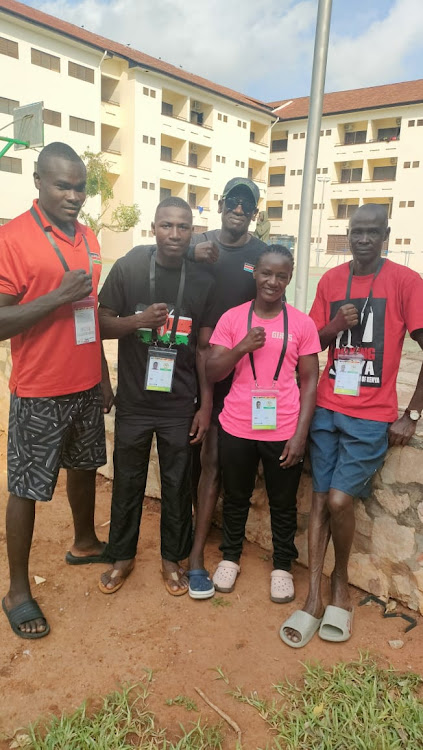 Wilson Okong'o with the rest of the team members at the African Games in Accra, Ghana