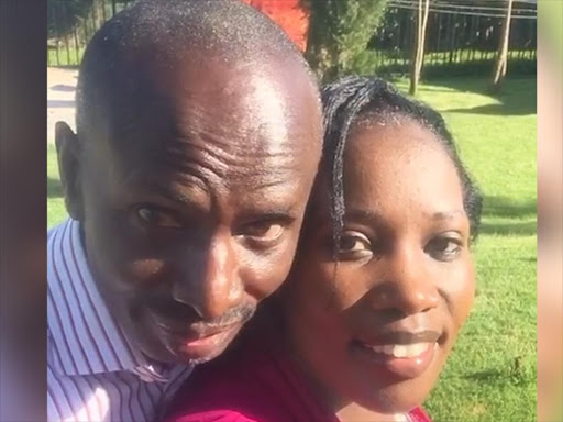 A screen grab of Kenya National Union of Teachers boss Wilson Sossion and his wife Vivianne Kenduiywa in a video recorded in Bomet county, March 31, 2017. /COURTESY