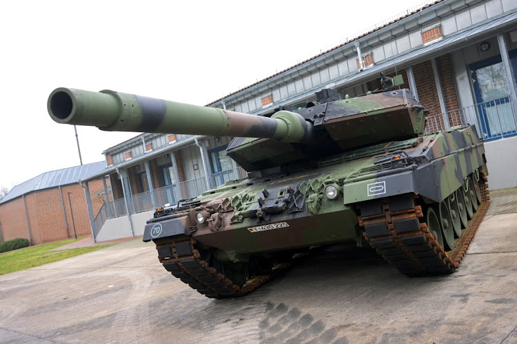 A Leopard 2 tank at the German army Bundeswehr base in Munster, Germany, February 20 2023. Picture: FABIAN BIMMER/REUTERS
