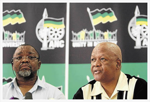 ANC secretary-general Gwede Mantashe and Justice and Constitutional Development Minister Jeff Radebe. File photo.