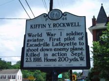 World War I soldier, aviator. First pilot of Escadrille Lafayette to shoot down enemy plane. Killed in action, Sept. 23, 1916. Home 200 yds. W.Plaque via North Carolina Highway Historical Marker...
