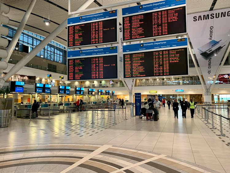 SAA check-in counters at Cape Town International Airport were empty as day one of a strike by unions got under way.