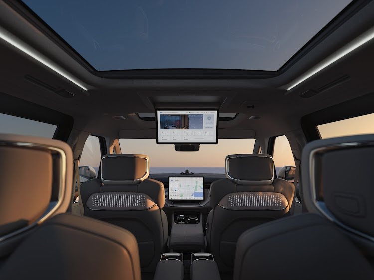 15.6-inch screen folds down to keep rear occupants entertained.