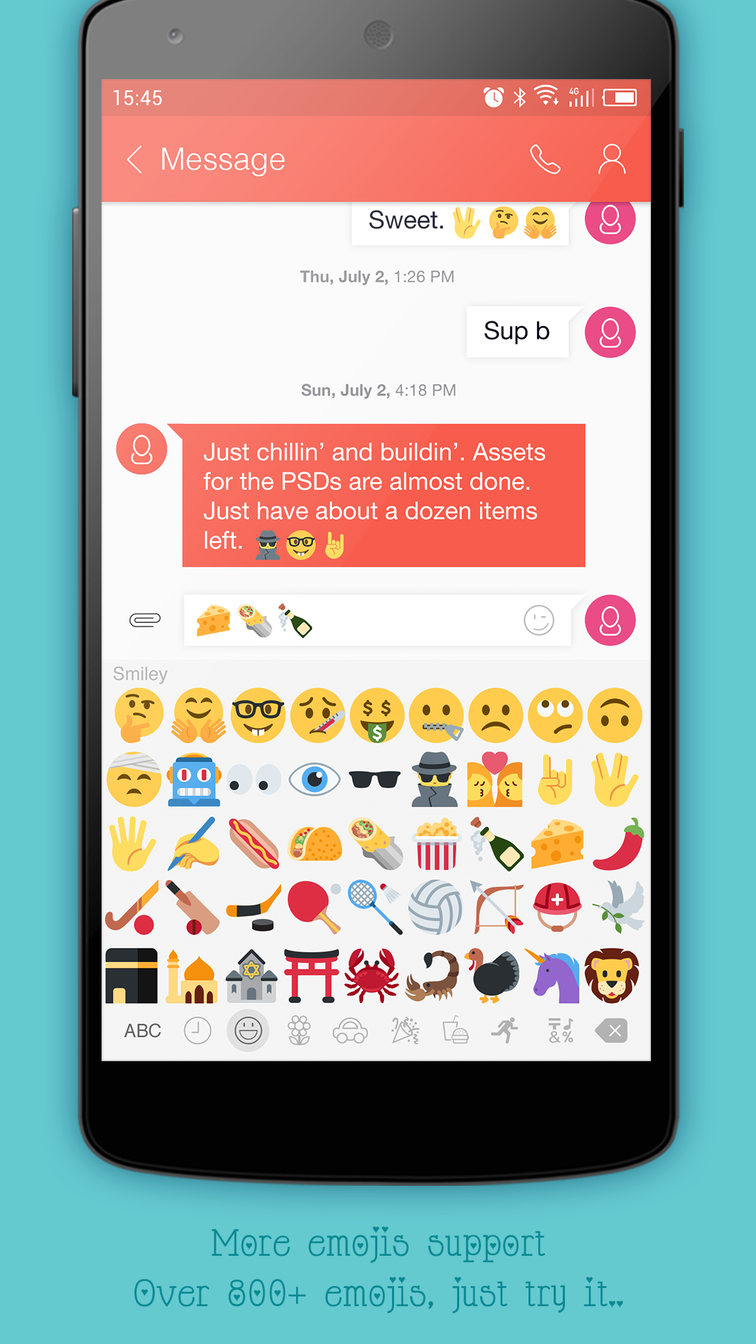 Android application One Emoji Keyboard - GIF, Free screenshort