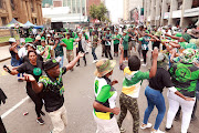 Members of MK celebrates outside the South Gauteng High Court, Johannesburg for Zuma’s MK Party as Electoral Court declares its existence lawful and constitutional.