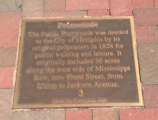 The Public Promenade was deeded to the City of Memphis by its original proprietors in 1828 for public walking and leisure. It originally included 36 acres along the west side of the Mississippi...