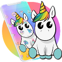 ダウンロード Cute Colorful Cartoon Unicorn Theme をインストールする 最新 APK ダウンローダ