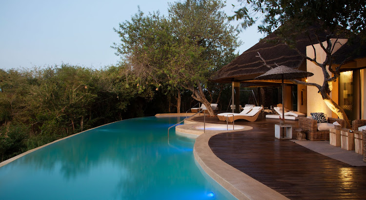 Molori Safari Lodge Presidential private pool deck.