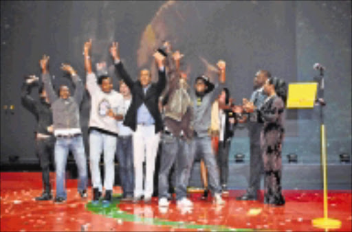 BLACK POWER: Creatives from Ogilvy Johannesburg after winning the TV Grand Prix award category at the 2009 Loeries Awards. Pic: Jurie Senekal. 05/10/2009. © Sowetan.