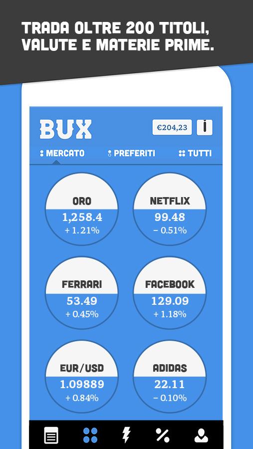 Android application BUX X - Mobile Trading App screenshort