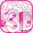 ダウンロード 3D Pink White Keyboard をインストールする 最新 APK ダウンローダ