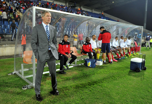 SuperSport United coach Stuart Baxter’s medical problems that led to him missing two of his side’s matches this week are the result of a burst cyst from a suspected spider bite. Picture credits: Backpagepix