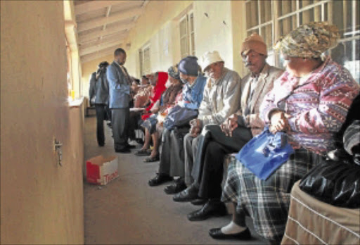 LONG WAIT: The elderly have to wake up as early as 4am to have their social grant payments processed at the Mdantsane Sassa office in Eastern Cape. Photo: The Herald