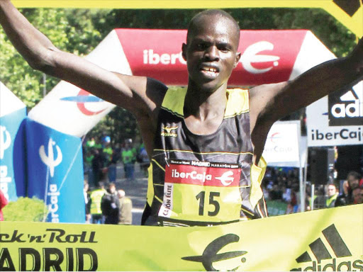 Kenyan Ezekiel Kiptoo Chebii after winning a past race. /COURTESY