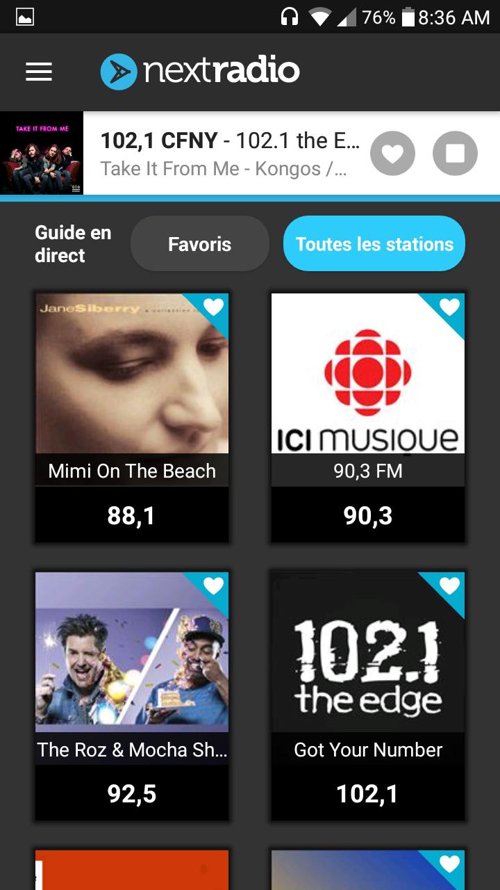 Android application NextRadio Free Live FM Radio screenshort