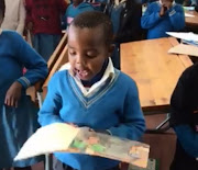 Seven-year-old Siphephelo Ndlovu of Nombamba Primary School in Bizana, Eastern Cape.