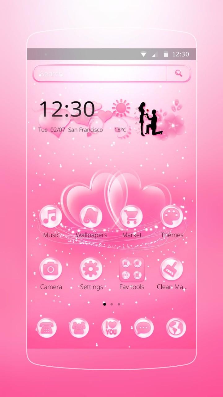 Android application Love Heart  Valentine Theme screenshort