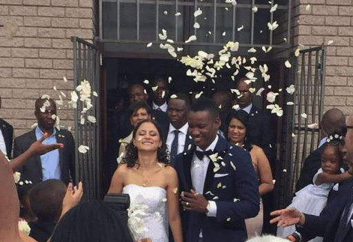 Duduzane Zuma and bride Shanice.