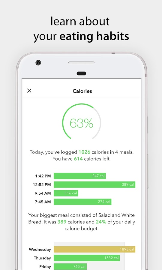 Bitesnap: Photo Food Tracker and Calorie Counter — приложение на Android