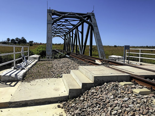 End of the line: The railway line ends abruptly on the Katanga side of the Angola-DRC border. Picture: JOHN GROBLER