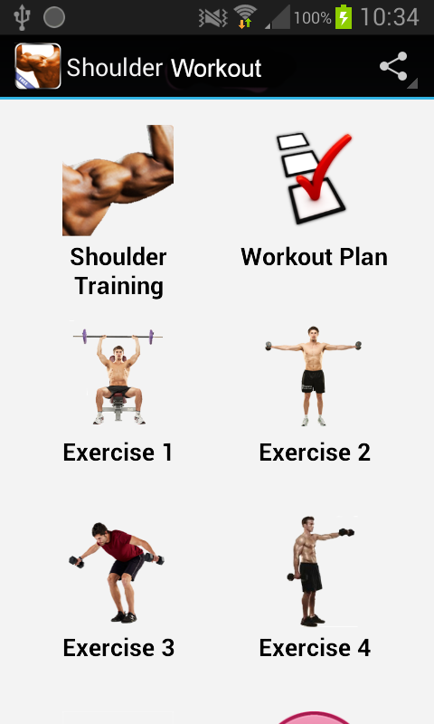 Android application Shoulder Workout screenshort