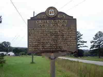 Here on the Flint River was the headquarters of the Agent for Indian Affairs South of Ohio until the area was acquired by Georgia in the Creek cession of Jan. 24, 1826. Here Benjamin Hawkins and...