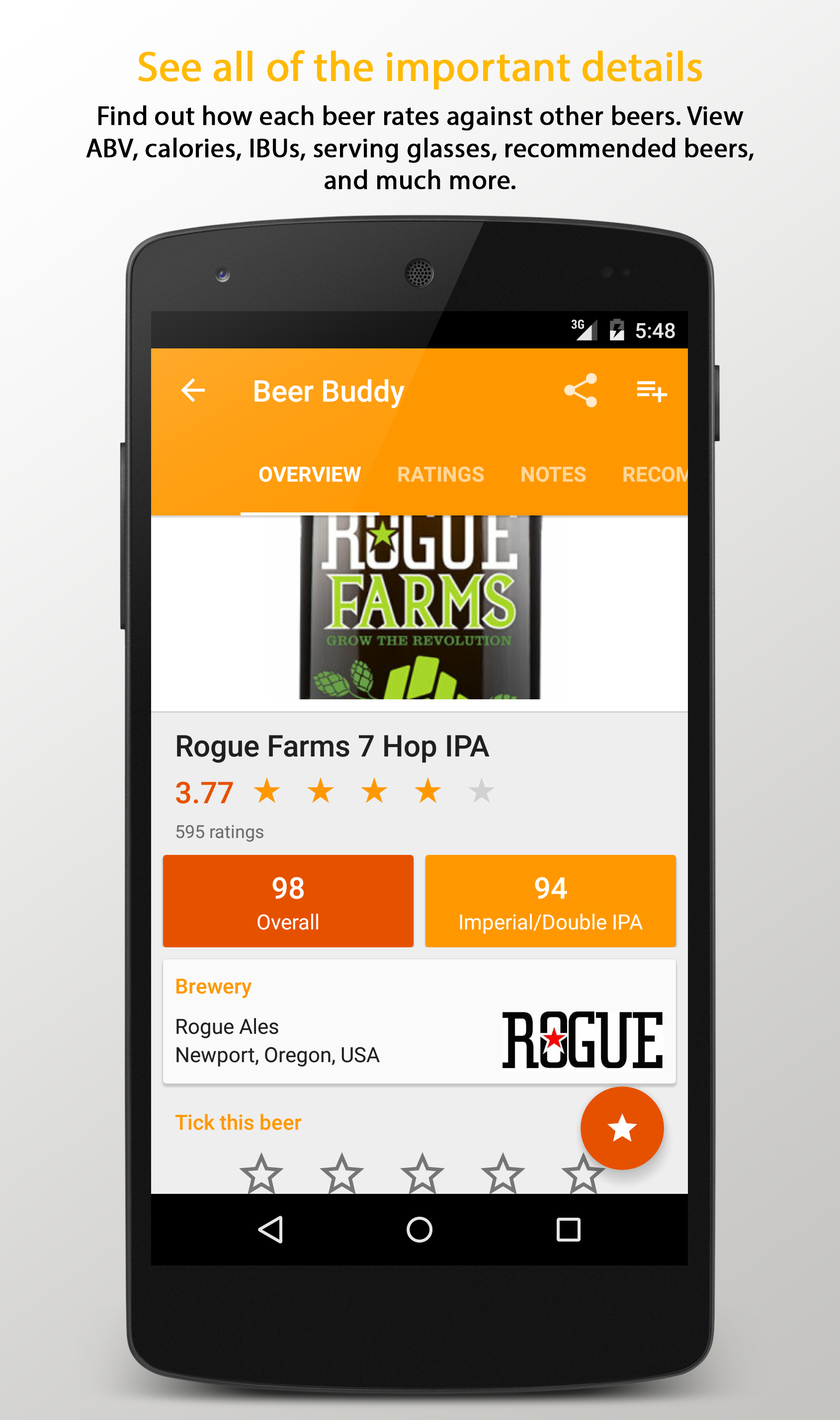 Android application Beer Buddy - Scanner &amp; Ratings screenshort