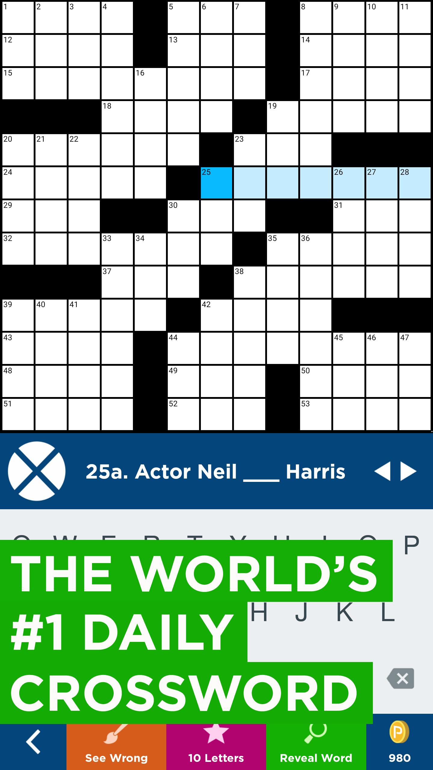 Android application Daily Celebrity Crossword™ screenshort
