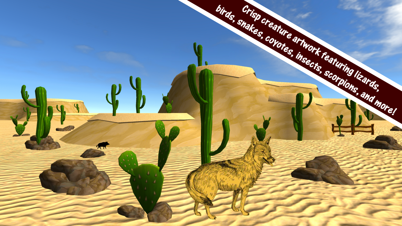 Android application Desert Creatures Discovery screenshort