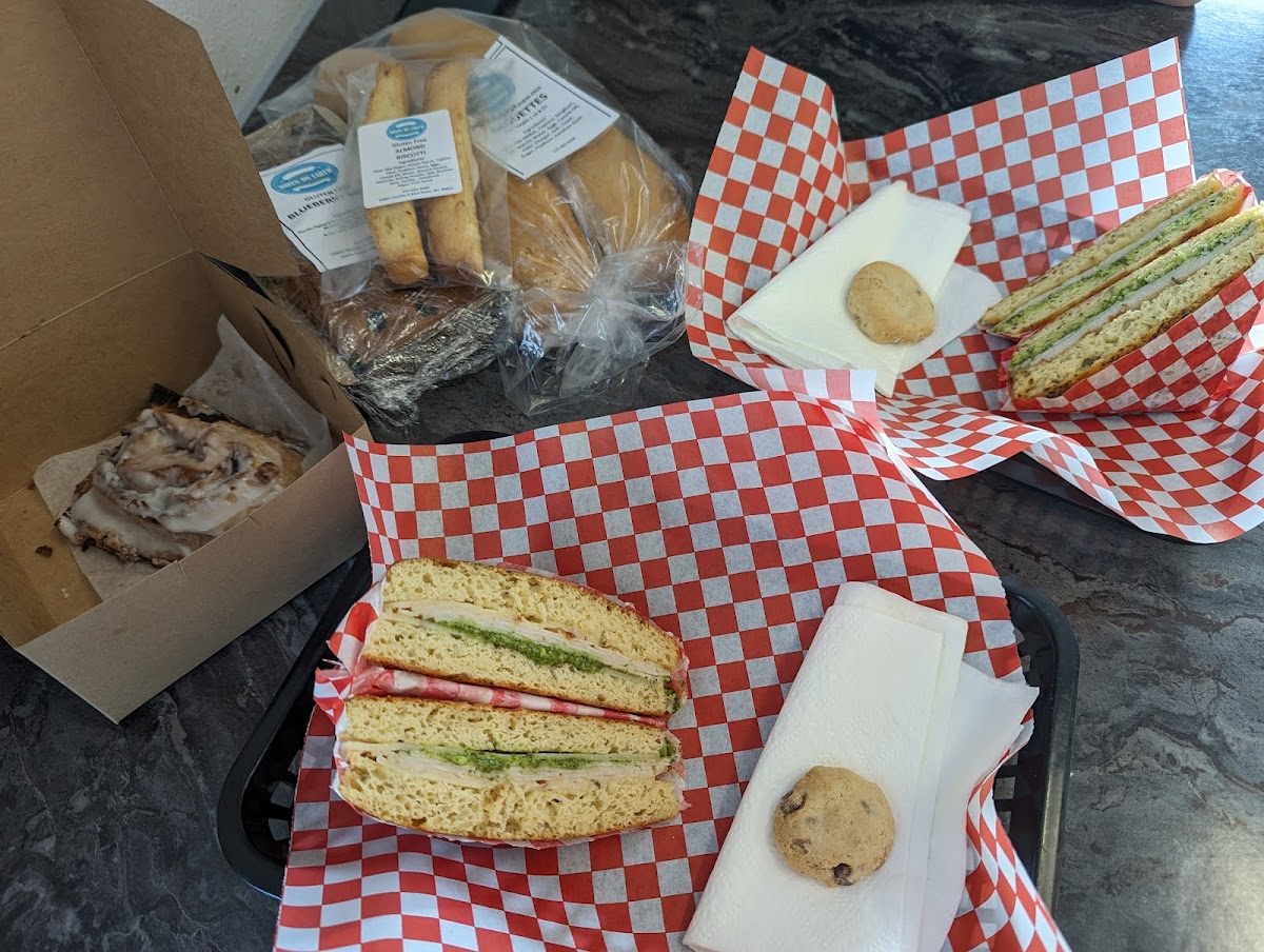 Pesto Turkey Paninis & Baked Goods