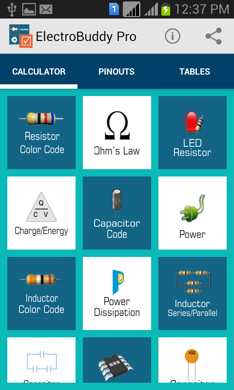 Android application ElectroBuddy Pro (AdFree) screenshort